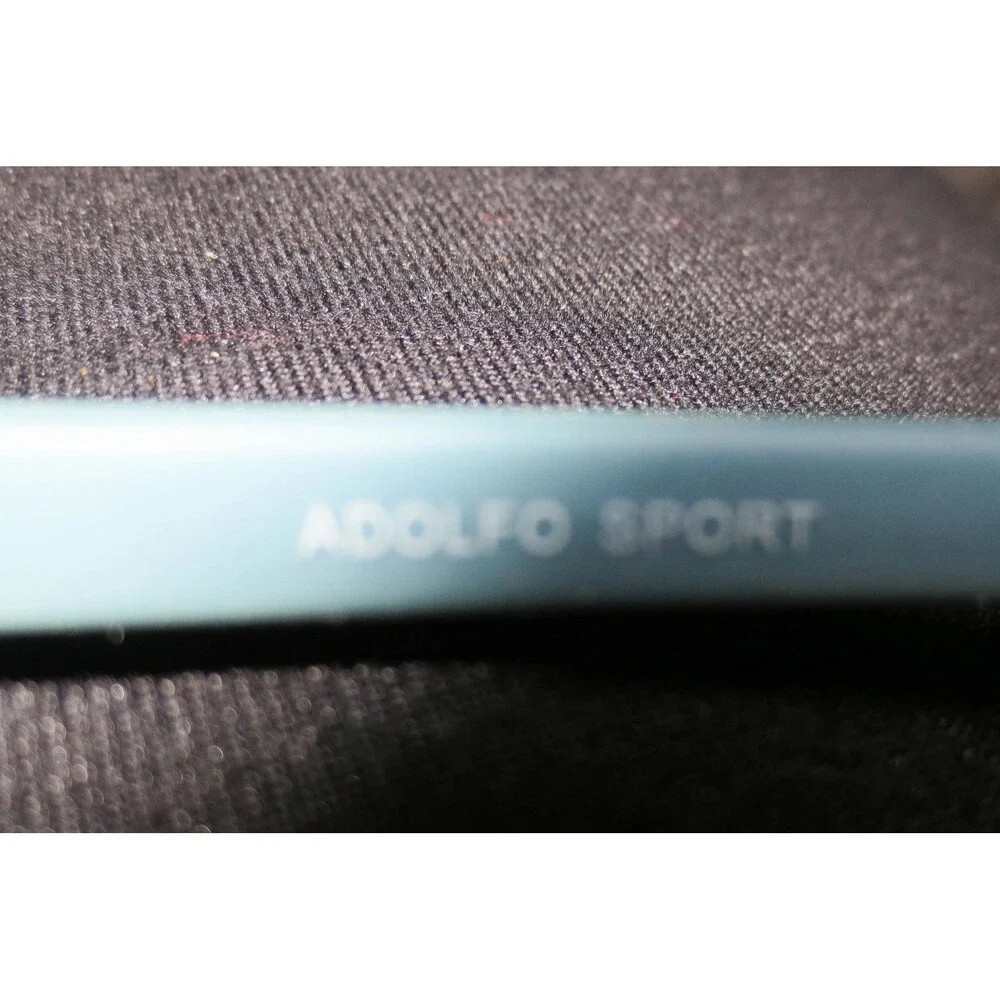 Adolfo Sport Pitcher BK/BL Black Blue Rectangular Eyeglass Frames 48-15-125
